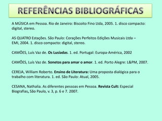 CONSIDERAÇÕES FINAIS Pudemos concluir que esta proposta contribui para a formação de alunos do Ensino Médio, no que se refere à aquisição de habilidades necessárias para o desenvolvimento crítico de um cidadão;
