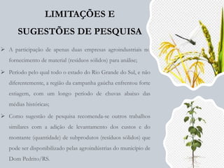 LIMITAÇÕES E
SUGESTÕES DE PESQUISA
 