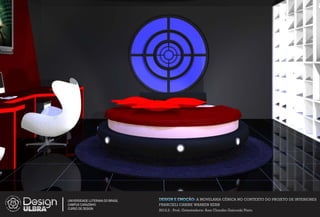 UNIVERSIDADE LUTERANA DO BRASIL   DESIGN E EMOÇÃO: A MOVELARIA CÊNICA NO CONTEXTO DO PROJETO DE INTERIORES
CAMPUS CARAZINHO                  FRANCIELI CARINE WARKEN KERN
CURSO DE DESIGN
                                  2012.2 - Prof. Orientadora: Ana Claudia Gaicoski Pinto
 