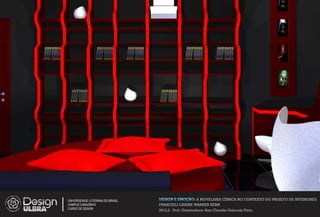 UNIVERSIDADE LUTERANA DO BRASIL   DESIGN E EMOÇÃO: A MOVELARIA CÊNICA NO CONTEXTO DO PROJETO DE INTERIORES
CAMPUS CARAZINHO                  FRANCIELI CARINE WARKEN KERN
CURSO DE DESIGN
                                  2012.2 - Prof. Orientadora: Ana Claudia Gaicoski Pinto
 