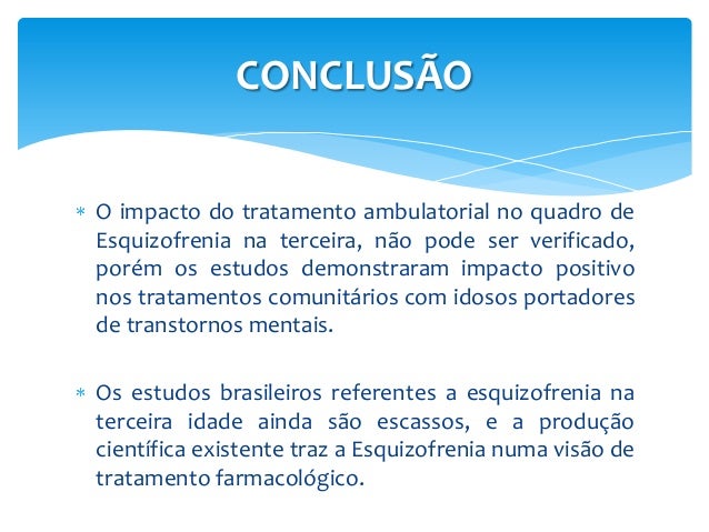 Esquizofrenia artigo cientifico