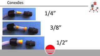 1/4”
1/2”
3/8”
Conexões
 