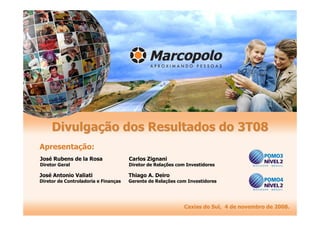 Apresentação Teleconferência 3T08