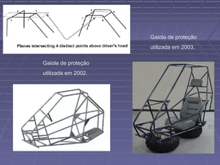 Gaiola de proteção
                     utilizada em 2003.

Gaiola de proteção
utilizada em 2002.
 