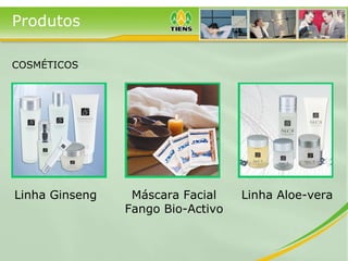 Produtos COSMÉTICOS Linha Ginseng  Máscara Facial Fango Bio-Activo Linha Aloe-vera 