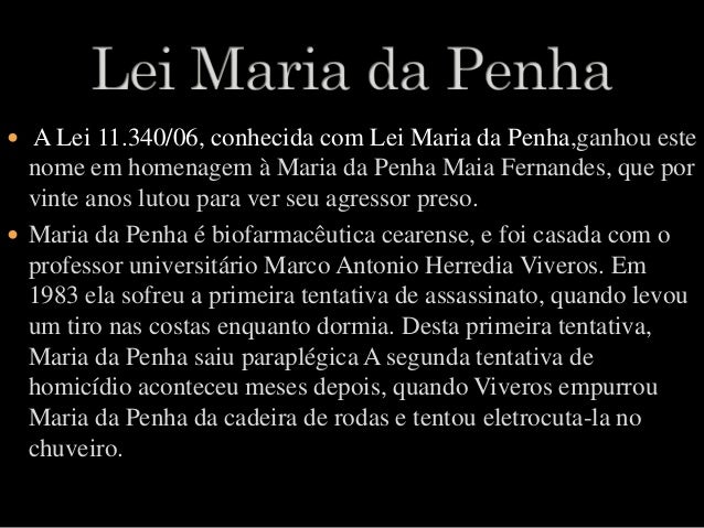 Lei maria da penha monografia