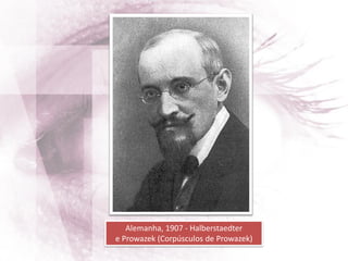 Alemanha, 1907 - Halberstaedter
e Prowazek (Corpúsculos de Prowazek)
 