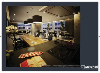 PERSPECTIVA ILUSTRADA DO ESPAÇO GOURMET DO RESIDENCE
 