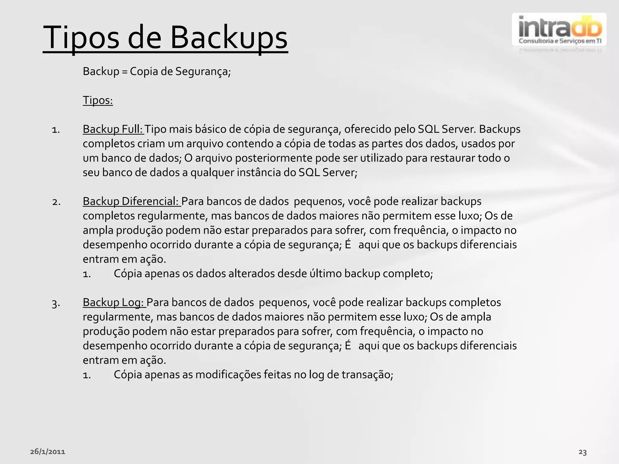 SQL Server Reporting Services:Essaplataformapermitevocêcrie e publiquerelatóriosdinâmicos com base nos dados do SQL Server;