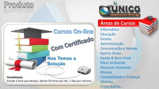 Áreas de Cursos

Nos Temos a
Solução
Flexibilidade,
Estude a hora que desejar, aberto 24 horas por dia, 7 dias por semana.

Informática
Educação
Direito
Administração
Comunicação e Vendas
Outras Áreas
Saúde & Bem-Estar
Meio Ambiente
Recursos Humanos
Música
Contabilidade e Finanças
Idiomas
Entre outros...

 