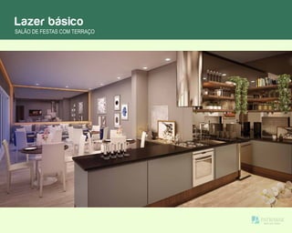 Lazer básico
SALÃO DE FESTAS COM TERRAÇO
 