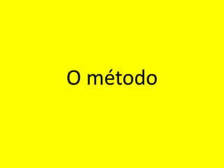 O método
 