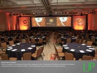 Workshop

Nosso Foco de Trabalho:
Criamos, montamos e coordenamos Convenções, Congressos, Feiras, Treinamentos, Workshops, Lançamento de Produtos,
Lançamento de Serviços, Coquetéis, Desfiles , Festas Corporativas e tudo o mais que sua empresa precisar!
 