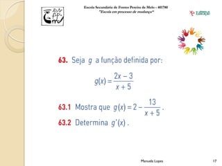 Escola Secundária de Fontes Pereira de Melo - 401780
        "Escola em processo de mudança“




                                   Manuela Lopes       17
 