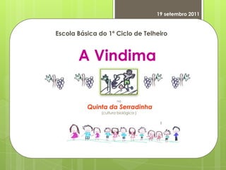 19 setembro 2011 Escola Básica do 1º Ciclo de Telheiro A Vindima  na Quinta da Serradinha  (cultura biológica )  