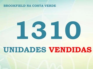 BROOKFIELD NA COSTA VERDE




    1310
UNIDADES VENDIDAS
 