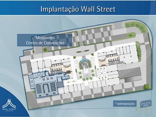 Implantação Wall Street


    *Mezzanino
Centro de Convenções




                             * sobreposição
 