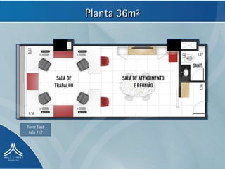 Planta 36m²




Torre East
 sala 112
 