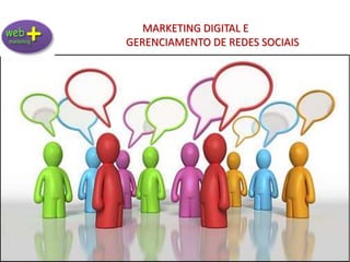 MARKETING DIGITAL E
GERENCIAMENTO DE REDES SOCIAIS
 