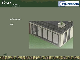 vidro duplo
PVC
 