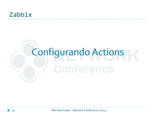 Zabbix
Werneck Costa – Network Conference 2013.274
 