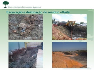 Escavação e destinação do resíduo offsite
 