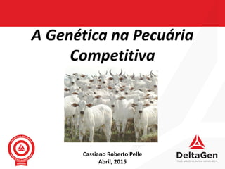 A Genética na Pecuária
Competitiva
Cassiano Roberto Pelle
Abril, 2015
 