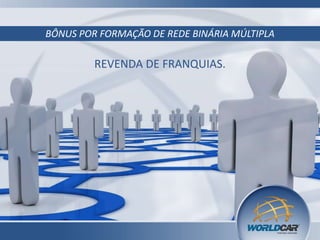 BÔNUS POR FORMAÇÃO DE REDE BINÁRIA MÚLTIPLA

REVENDA DE FRANQUIAS.

 
