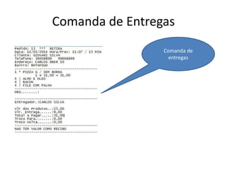 Comanda de Entregas
Comanda de
entregas
 