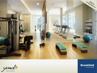 Perspectiva ilustrada do fitness center
 