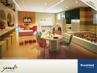 Perspectiva ilustrada da brinquedoteca
 