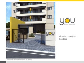 Guarita com vidro
blindado
Ilustração artística da guarita de acesso
 