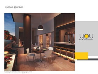 Espaço gourmet
Ilustração artística do espaço gourmet
 
