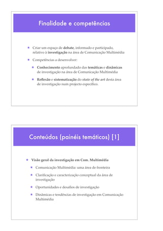 Apresentação Seminário Mcmm