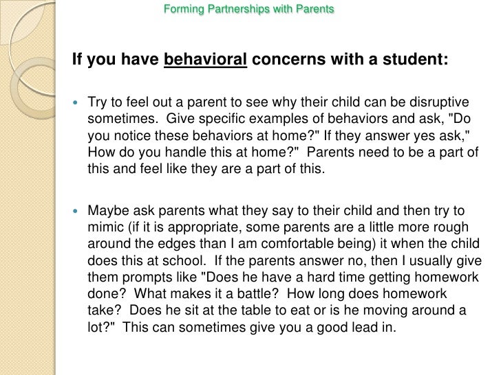 behavior letter to parents from teacher template