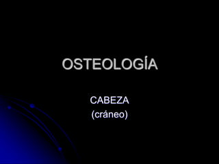 OSTEOLOGÍA
CABEZA
(cráneo)
 