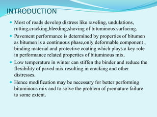 A presentation on nano modified bitumen | PPTX