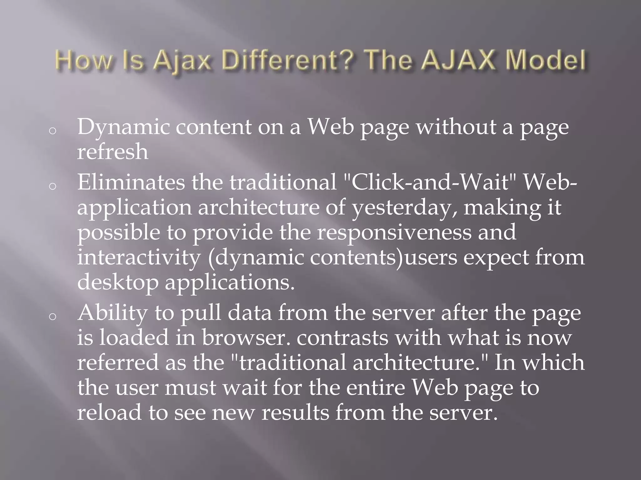 My Presentation On Ajax