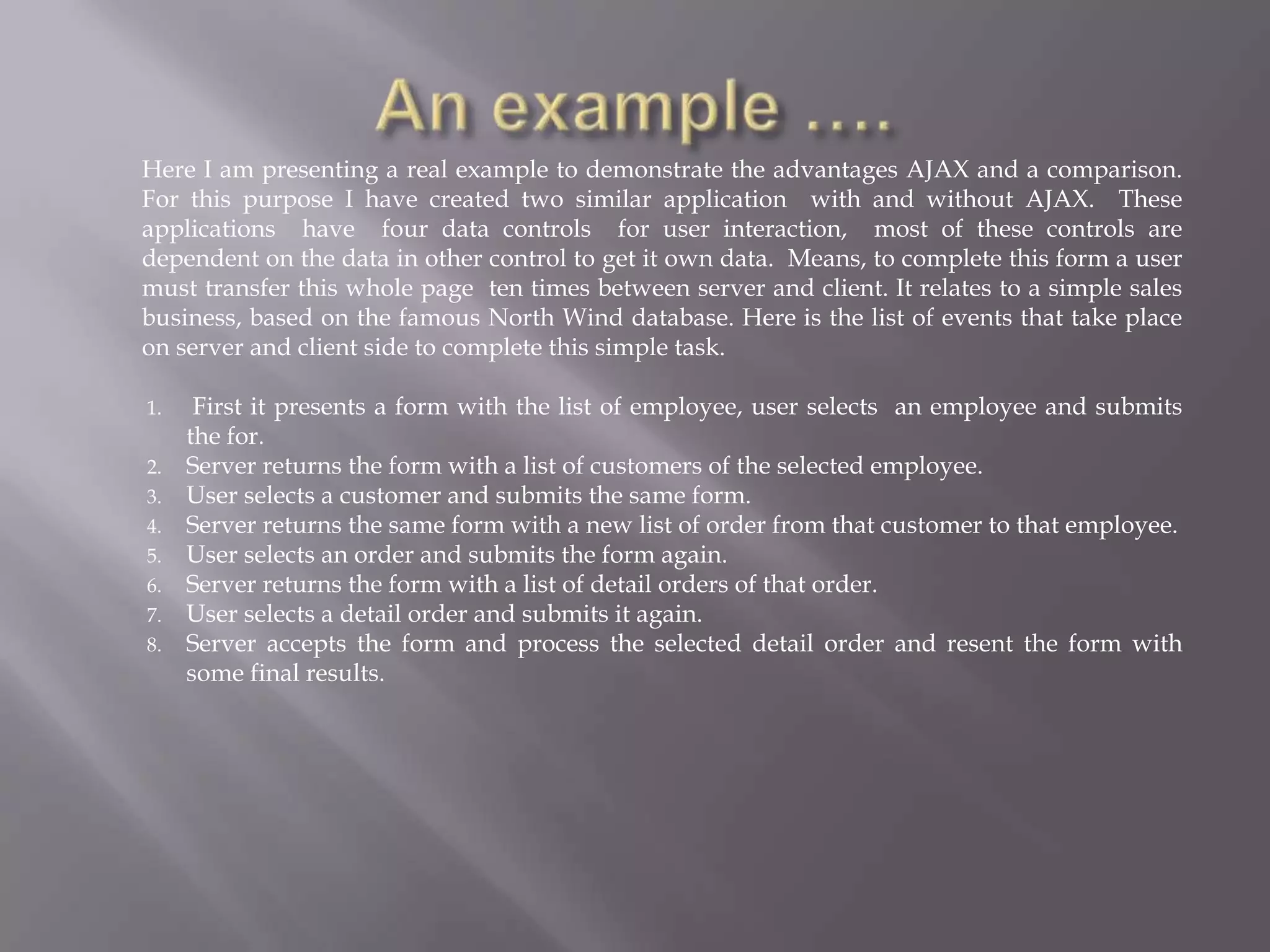 My Presentation On Ajax