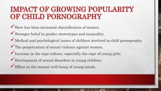 A presentation on child pornography | PPT