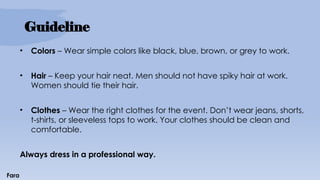 A Presentation on Clothing Etiquette and Official Dress Code .pptx