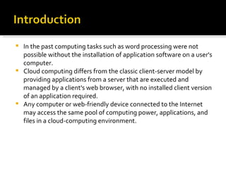 A presentation on cloud computing | PPT
