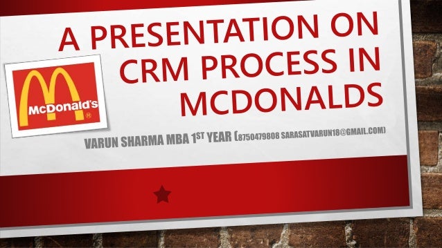 crm case study on mcdonald's