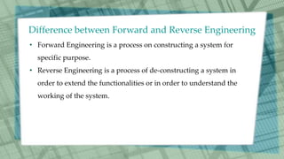 A presentation on forward engineering | PPTX