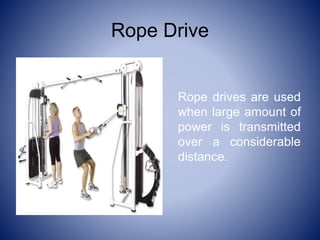 How To Drive Rope Using Motor A PRESENTATION ON MECHANICAL POWER TRANSMISSION DRIVES.pptx