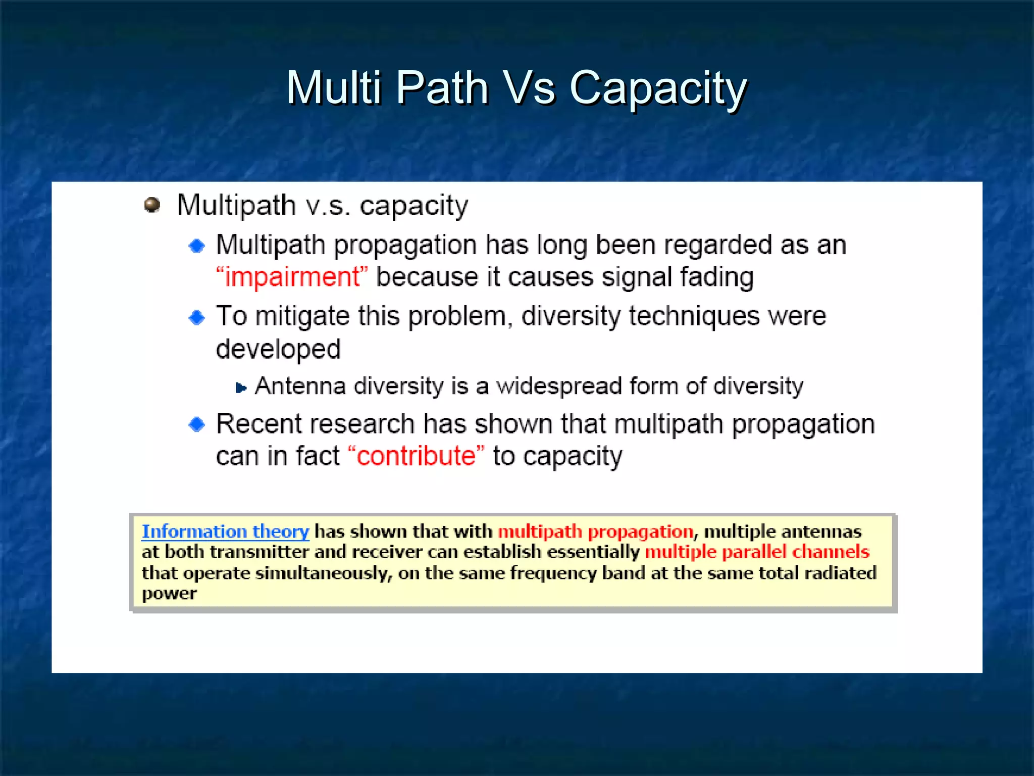 Multi Path Vs Capacity

 