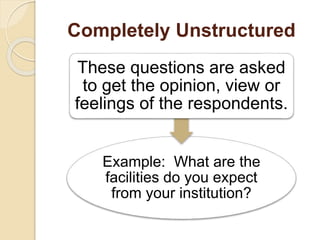 A Presentation on Questionnaire - Arifa Rahman | PPSX