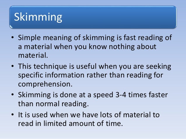 A presentation on skimming and scanning by mohit rohida