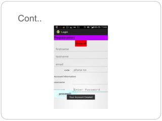 Final year project presentation in android application | PPTX