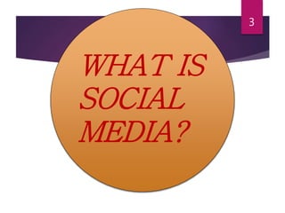 WHAT IS
SOCIAL
MEDIA?
3
 